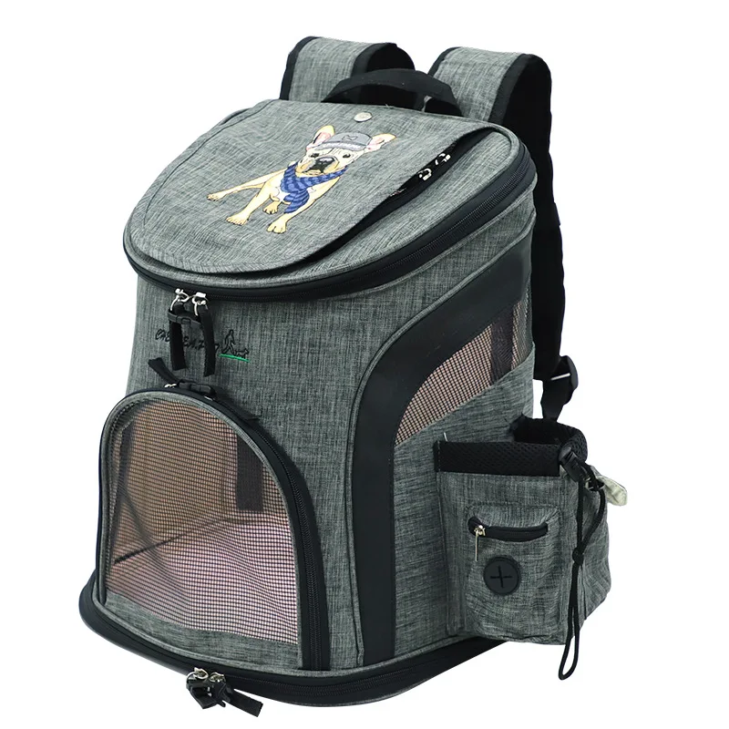 

2019 Travel Plus Size Embroidery Pet Backpack Carrier Dog Oxford 2019 Portable Cat Carrier Travel Breathable Foldable Pet M Size