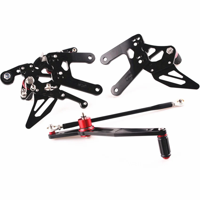 Черные регулируемые Задние подножки педали для Yamaha YZF R6 2006 2007 2008 2009 2010 2011 YZF-R6