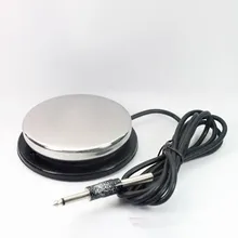 Стальной Серебряный тон круглая Татуировка ножной переключатель для татуировки педаль FS-6 для тату машина Татуировка источник питания