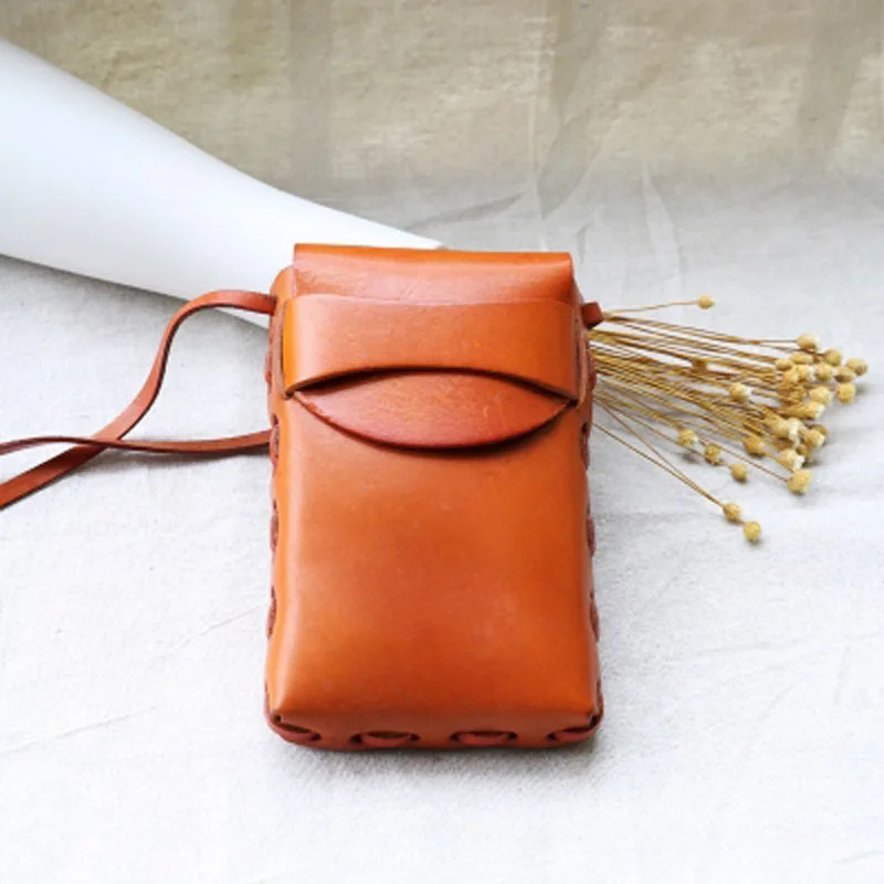 AETOO Retro lady small fresh wild leather large screen mobile phone shoulder small bag Messenger bag mini