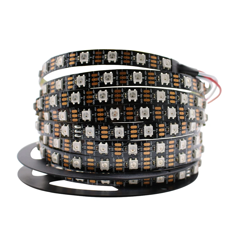 Светодиодная лента ws2812 ws2812b светильник 60 пикс./м 144 RGB WS2812 IC 5050 5 м|Светодиодные