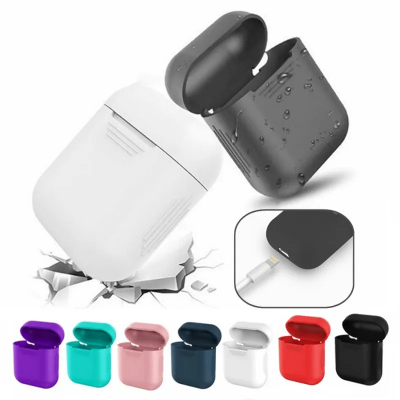 

case for airpods dust guard accessories silicone case for iphone airpods clean/skin TPU 17 colors airpods headphones wireless