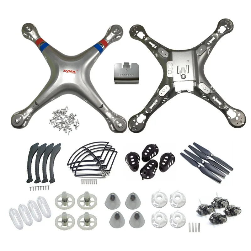 RC Drone Plastic Parts Kits Main Body Shell Cover Gear Propeller