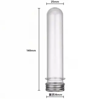 

300pcs 45ml transparent mask bath salt test PET tube bottle with aluminum cap clear plastic cosmetic tube bottle jars decor