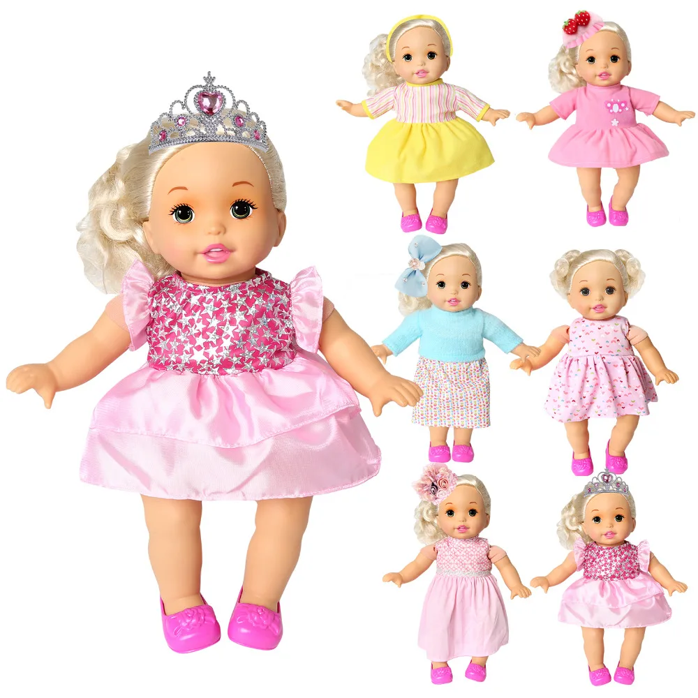 

6 pcs Baby Doll Clothes Handmade Realistic Dolls Dress Cotton Costumes Multi Style For 14 Inch 15 Inch Girl Doll Accessoires