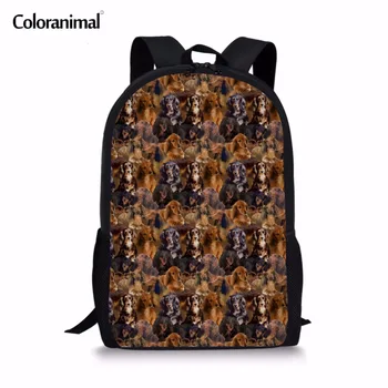 

Coloranimal Laptop Backpack for Women Men Cute Cartoon Dog Pattern Children Boy Girls Kids Casual Schoolbag Large School Dayback