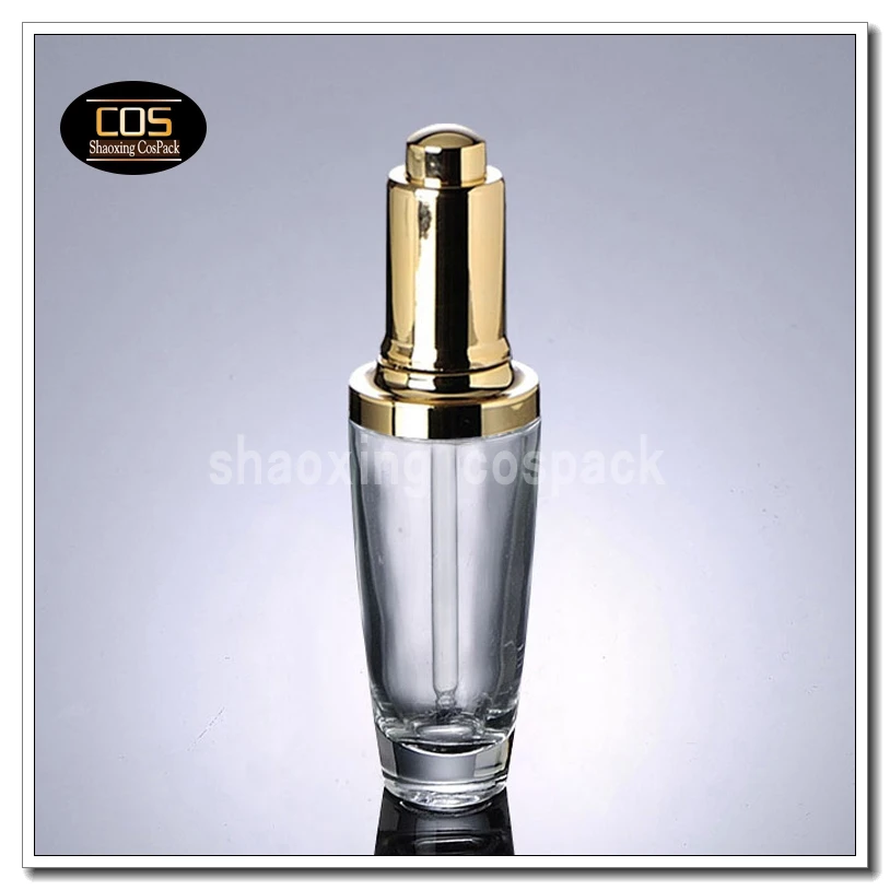 Fabricantes de Frascos Garrafas com Tampa de Ouro Conta-gotas de Vidro com Tampa de Ouro ml e Líquidos Lass Gclear Conta-gotas Frascos 50 ml