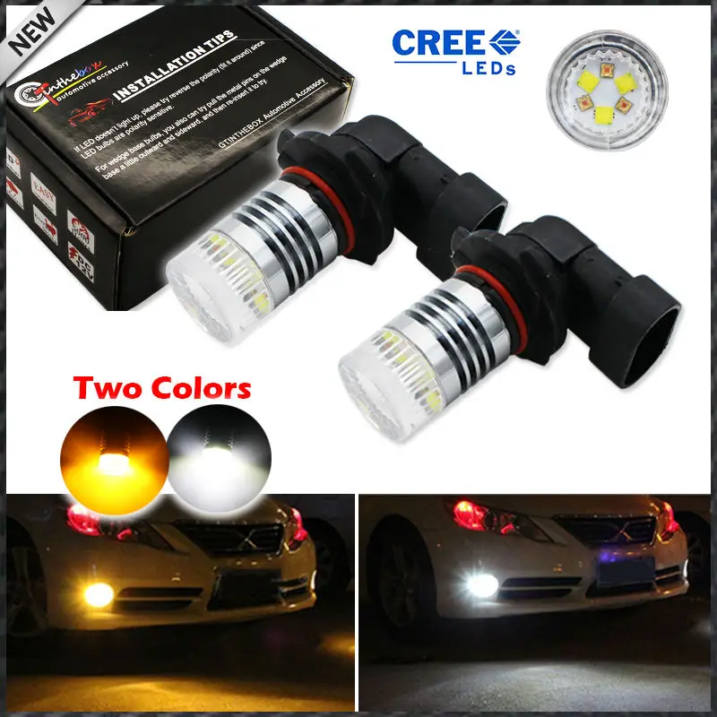 iJDM Color Switchable Xenon White/Amber Yellow High Power 9005 HB3 H10