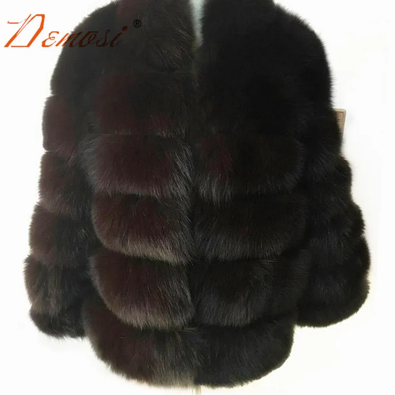 2018 Women Warm Real Fox Fur Coat Short Model Winter Jacket Outerwear Plus Size Natural Arctic Coats For | Женская одежда