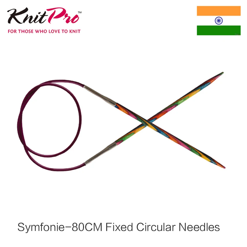 1 шт Knitpro symfonie 80cm фиксированный круговые иглы|needle disposal|needle and thread kitsneedle tubing |