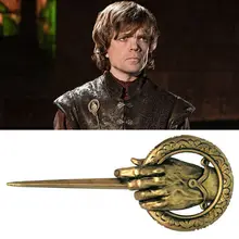 Juego de tronos mano del rey insignia de cosplay broche de aleación metálica Pin