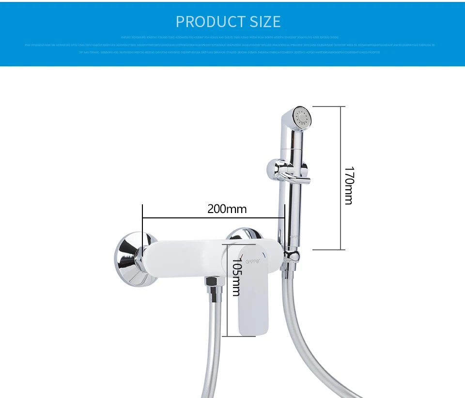 GAPPO Смесители для биде, ванная комната, Душ, белые краны, смесители для ванной комнаты, кран для анальной чистки, душевая клизма, G2048-8