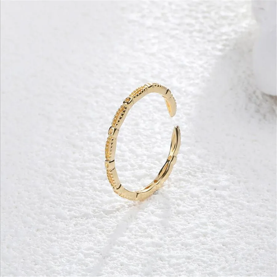 

YIKUF88 925 sterling silver weeding ring jewlelry luxury node style opening ringen fine jewelry rings for women