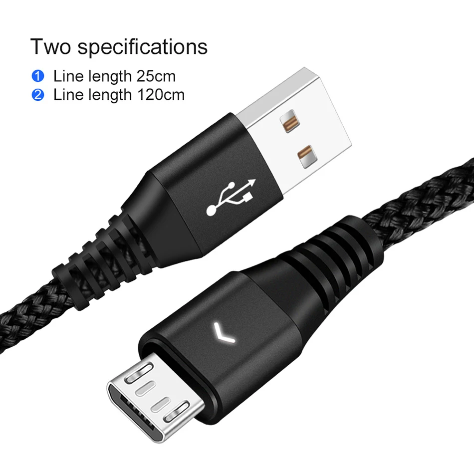 KSTUCNE Micro USB кабель 2A Быстрая зарядка кабель для передачи данных кабель для зарядного устройства Microusb для samsung S7 Xiaomi Android кабели для мобильных телефонов