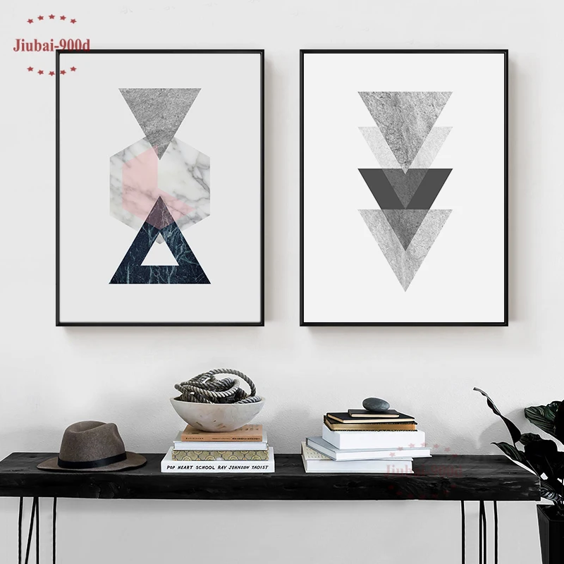 Pk Bazaar Painting Art Nordic Style Vintage Geometric Canvas