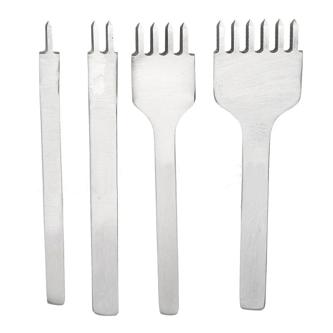 JX-LCLYL 48pcs Leather Craft Hand Tool Kit Sewing Stitching Thread Punch Groover Awl Set