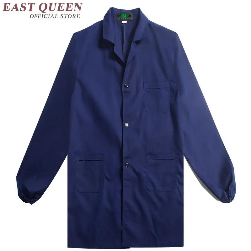 Lab coat blue women men lab supplies female male medical uniforms long sleeve medical robes work uniforms AA875