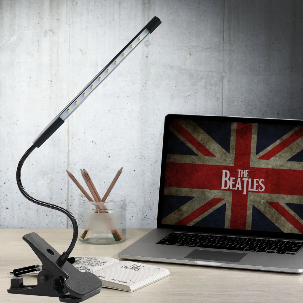 

Table Lamp Light with Clip two level brightness Switch Dimmable Student Lamp Flexible Adjustable USB LED Clipper Desk Lamp