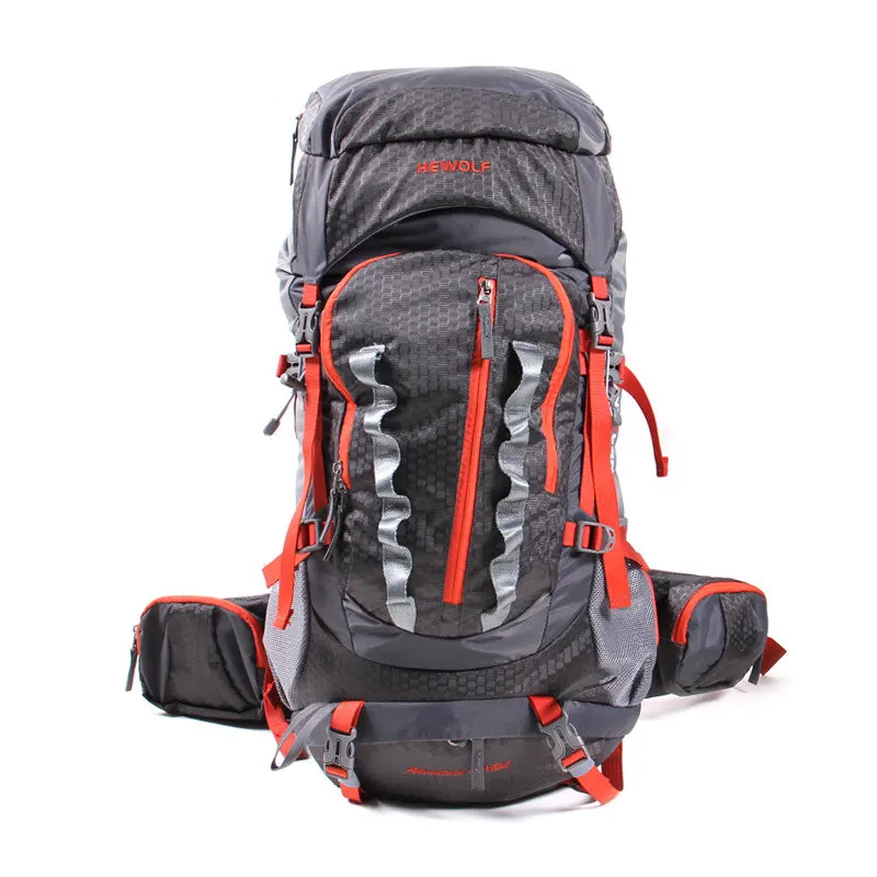 Hewolf Professional Waterproof Rucksack Internal Frame Climbing Camping Hiking Backpack Mountaineering Bag 45+10L Hewolf Professional Waterproof Rucksack Internal Frame Climbing Camping Hiking Backpack Mountaineering Bag 45+10L
