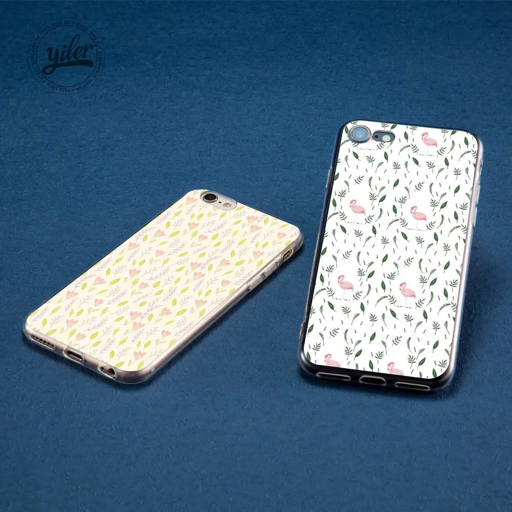 Милый три медведя для Coque iPhone 6 S Чехол Фламинго цветок текстура чехол для iPhone 6 5 5S 6 6 S 7 8 Plus SE X чехол для телефона