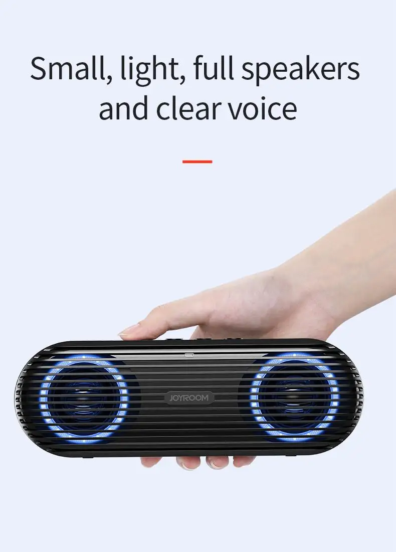 

Joyroom JR-M01S Beating Breath Lamp Bluetooth Speaker 360 Stereo Sound Effect Portable Bluetooth V4.2 Speaker Support TF AU USB