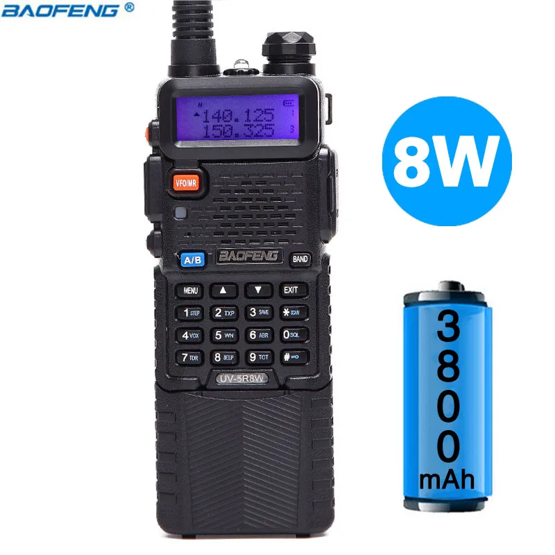 Портативная рация Baofeng UV 5R 8 Вт высокомощная версия 10 км двухсторонняя УКВ