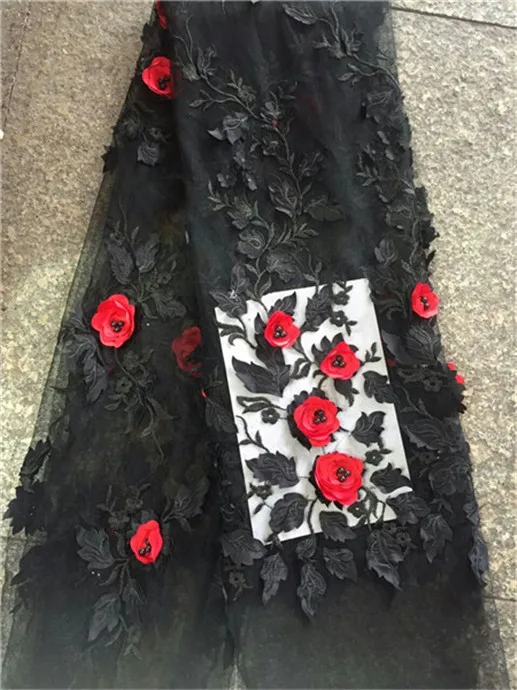 Последний Тюль французское кружево для платья Бирюзовый Черный Красный Африканский французский кружевной тюль чистая 3D цветок, французское кружево Белый