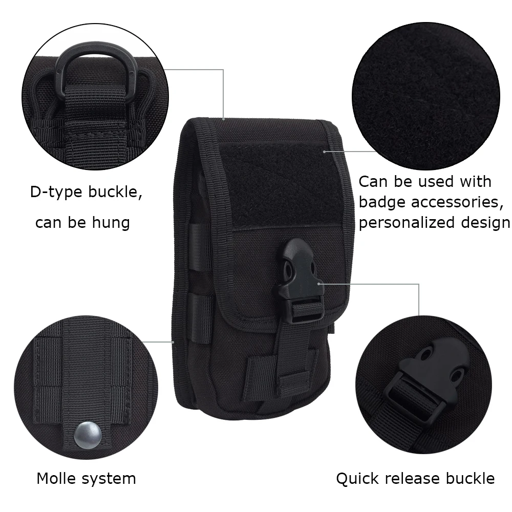 Military Tactical Camo Belt Pouch Bag Pack Phone Bags Molle Pouch Belt New Multifunction Case Cover Hunting Outdoor Waist Bag