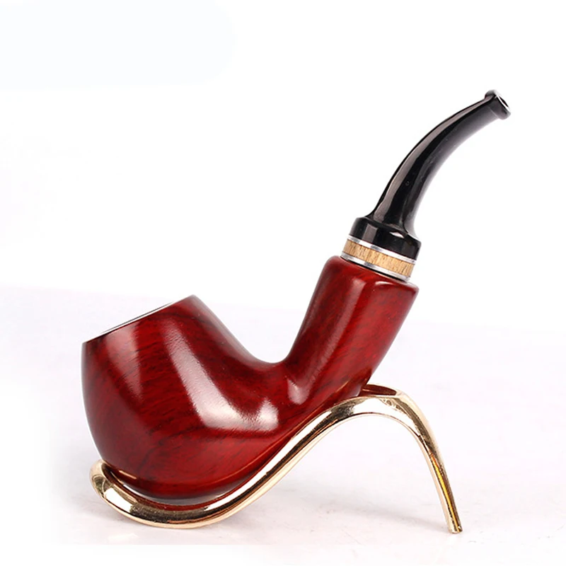 

Rosewood Wooden Pipes for Smoking Weed Men's Pipe with Cloth Bag Smoke Cigarettes Tobacco Filter As Father's Day Pipes Gift