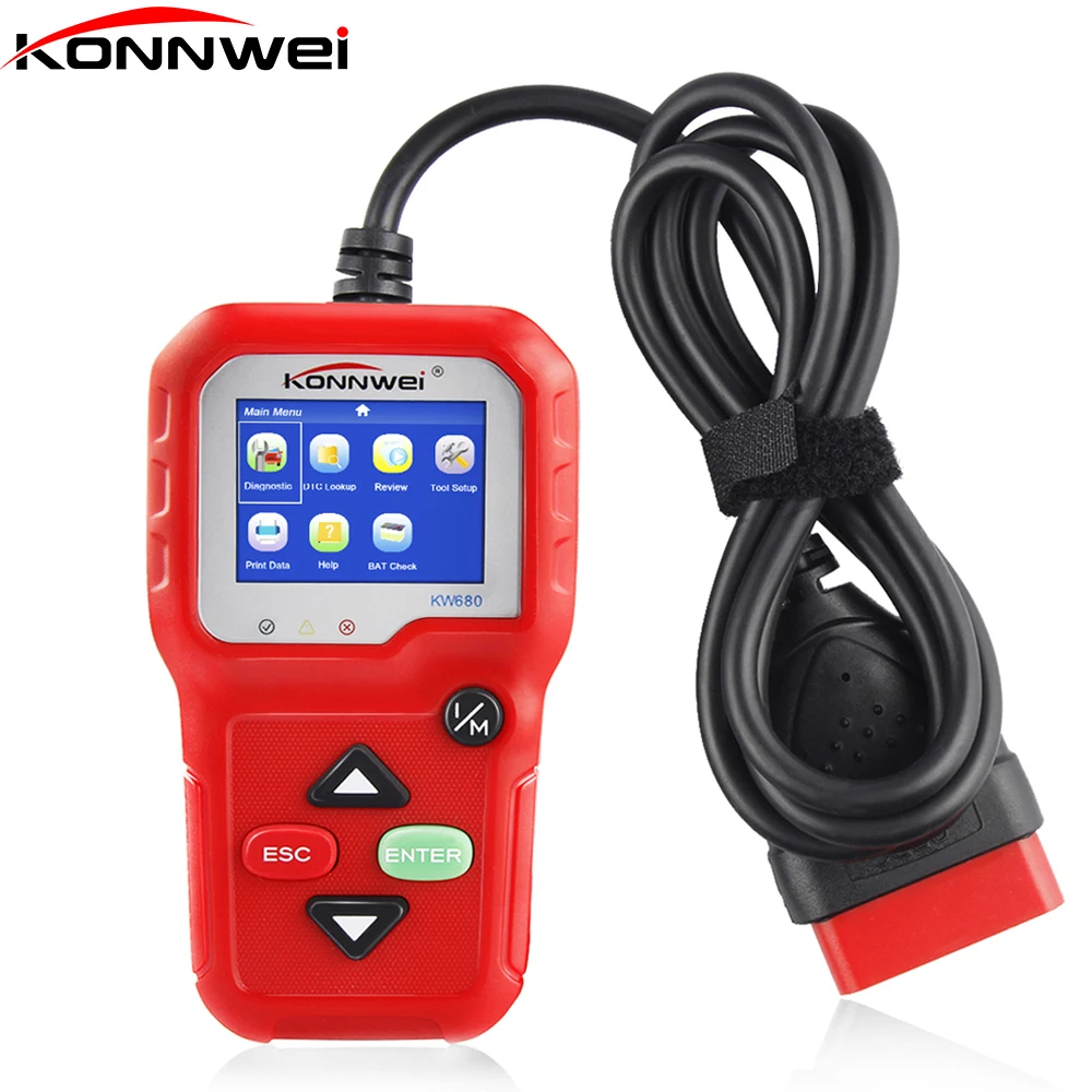 

OBD2 Car Diagnostic Scanner KONNWEI KW680 Full OBD 2 Function OBD 2 Autoscanner Multi-language OBD2 Automotive Scanner free ship