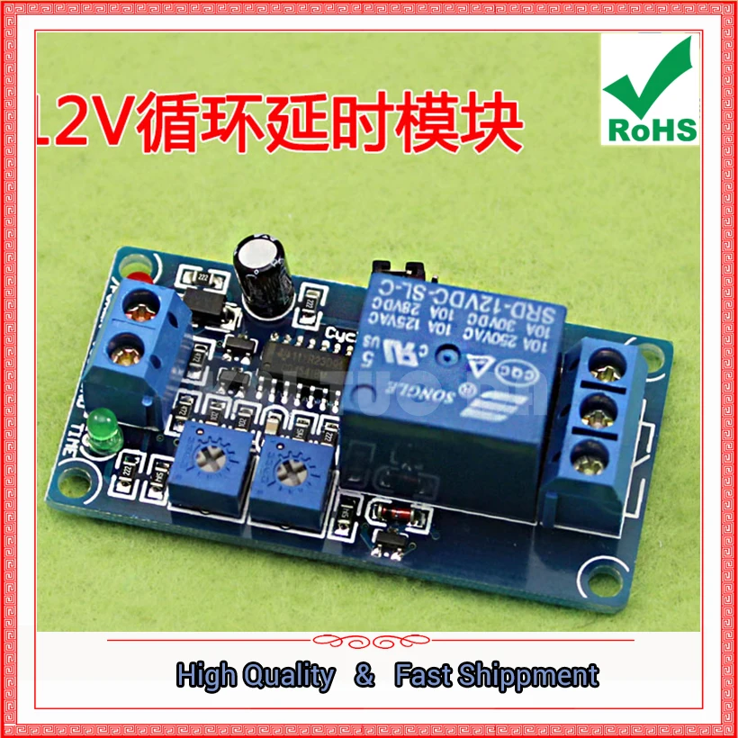 

12V High Quality Cyclic Delay Switch Relay Module Delay Circuit Module 12V Relay (C4A6)