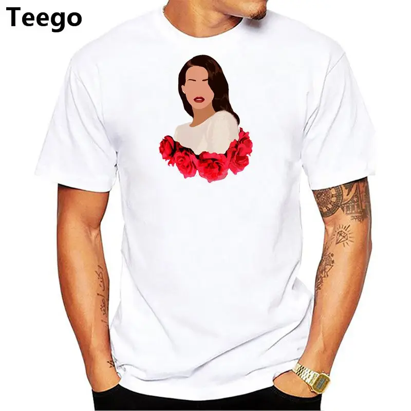 

lana del rey t shirt men Summer print T Shirt boy short sleeve with white color Fashion Top Tees