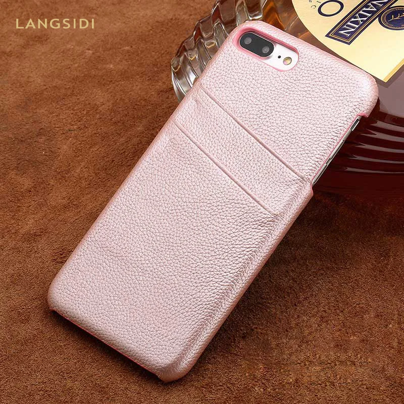 

Natural Leather phone case For iPhone X XS XSmax XR 6 6S 5 5S SE 7 8 plus 11 Pro Max Luxury apple case Cover Card Slot Armor