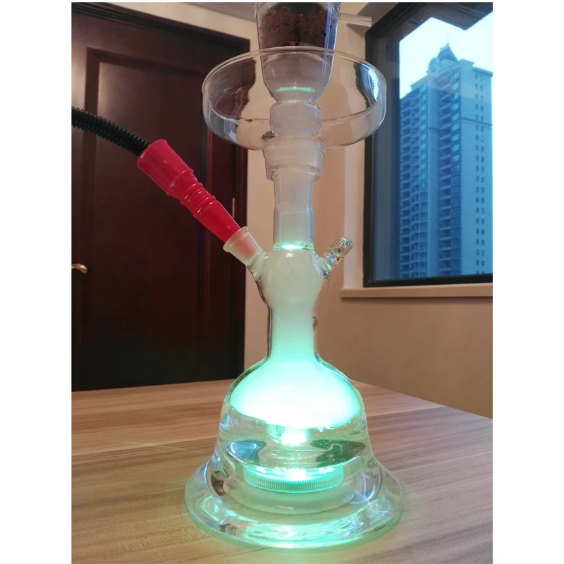 Стеклянный кальян наргиле для курения водопровод кальян Cachimba Nargile Chicha с светодиодный светильник и пультом дистанционного управления