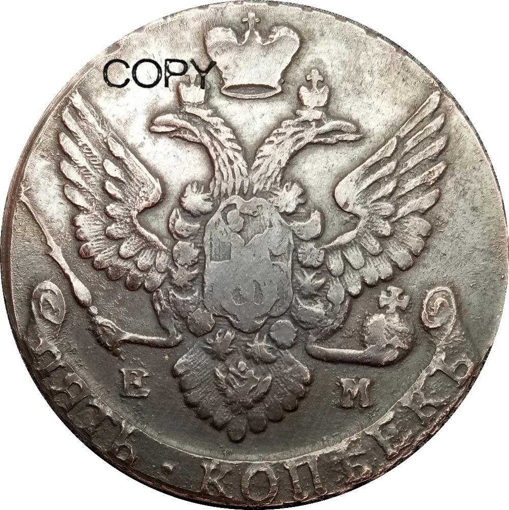 Россия-Империя 1771 EM Catherine II 5 копеек край сетчатый 99% красная медь копия монет
