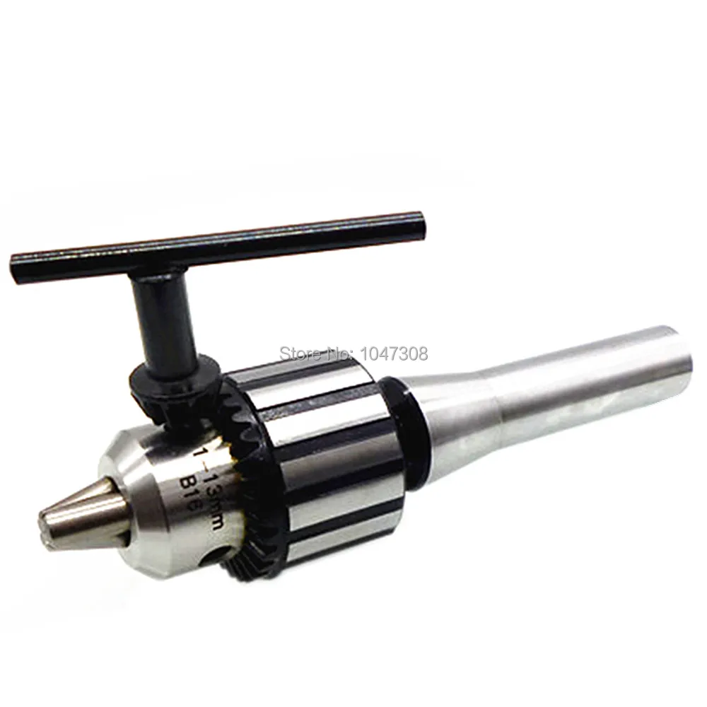 Clamp 1mm 13mm Keyed Lathe Drill Chuck R8 Taper Shank Mount B16 Key