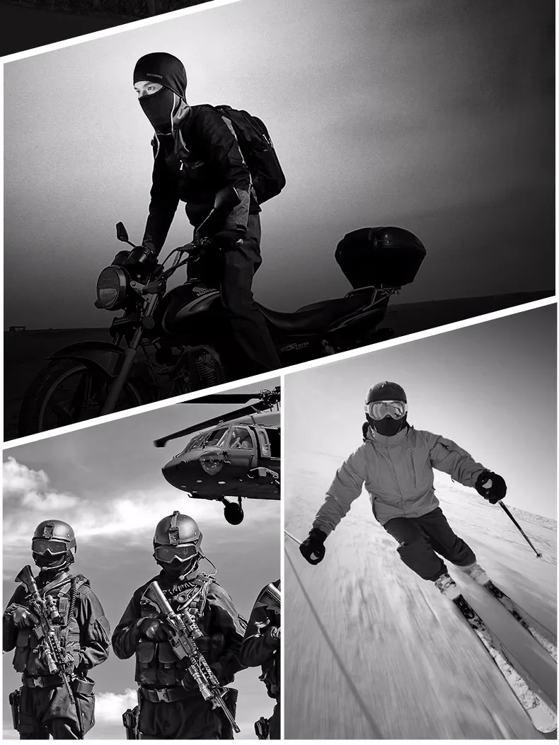 ROCKBROS зимний термальный походный головной убор крепление альпинистская шапка шейный флис Шарфы лыжные головные уборы ветрозащитные Лыжные маски для лица