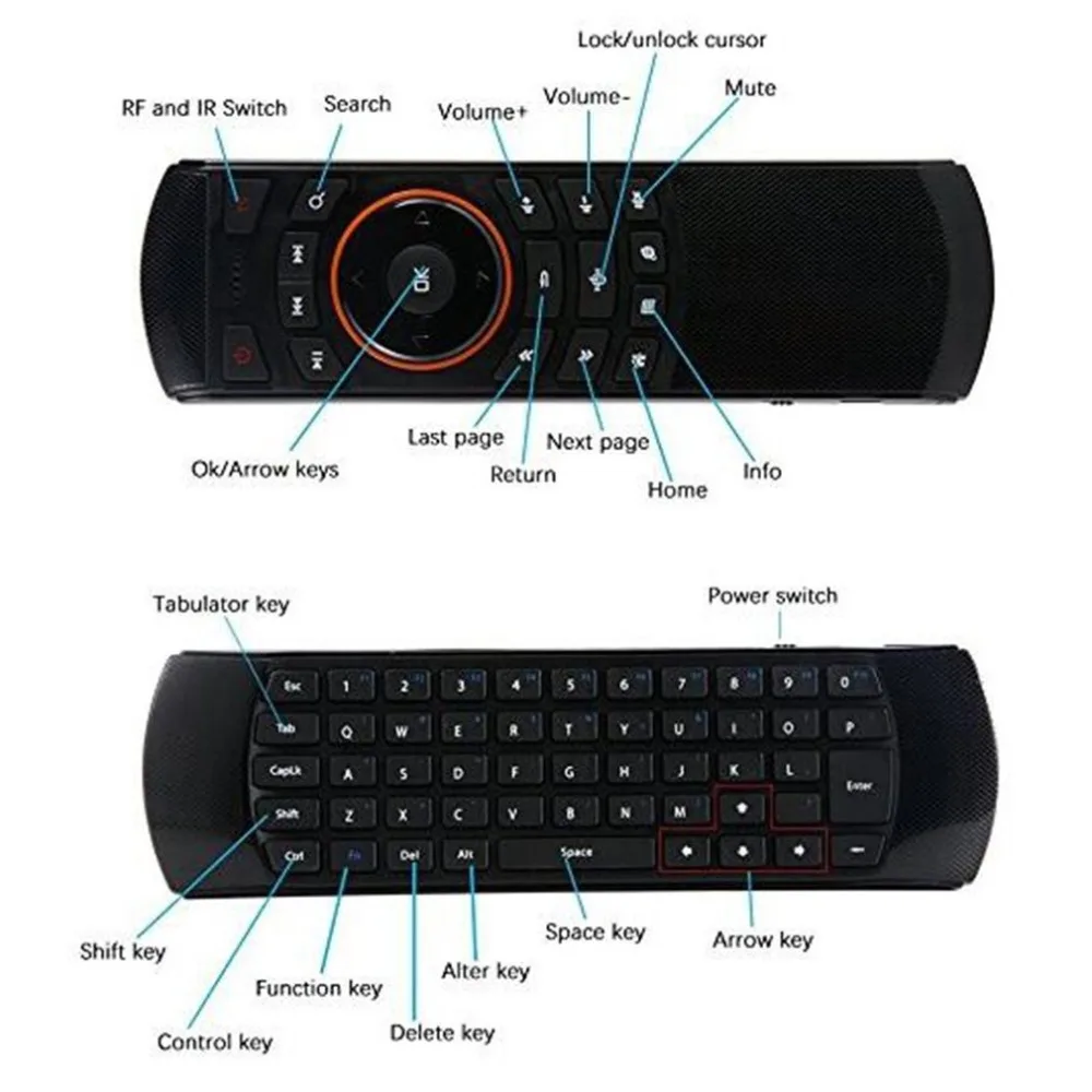 Беспроводная мышь X6 2,4 ГГц Беспроводная учебная клавиатура интеллектуальный пульт дистанционного управления для Android Smart tv Box pc tablet