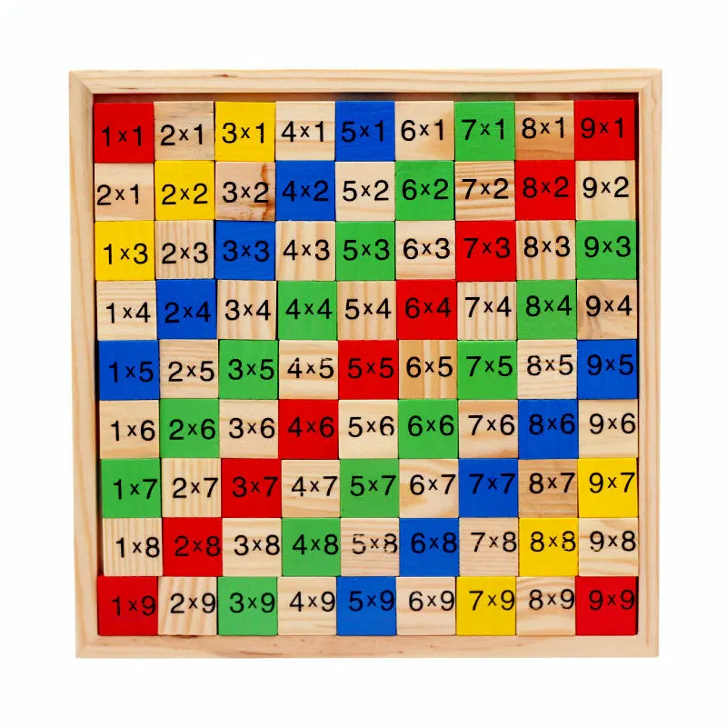 Crianças de Madeira Frete Grátis Folha Cálculo Multiplicação 81 Pçs Blocos Brinquedo Escola Suprimentos Educativos Criança 3 Brinquedos e hobbies