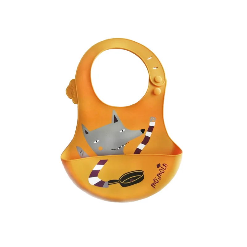 

Baby Cartoon Animal Bibs Adjustable Waterproof Soft Silicone Kid Saliva Towel Infant Feeding Tool Burp Cloths For Children T0736
