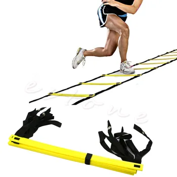

1 pc 5-Rung Agility Ladder For Soccer Speed Football Fitness Feet Training Ladder New