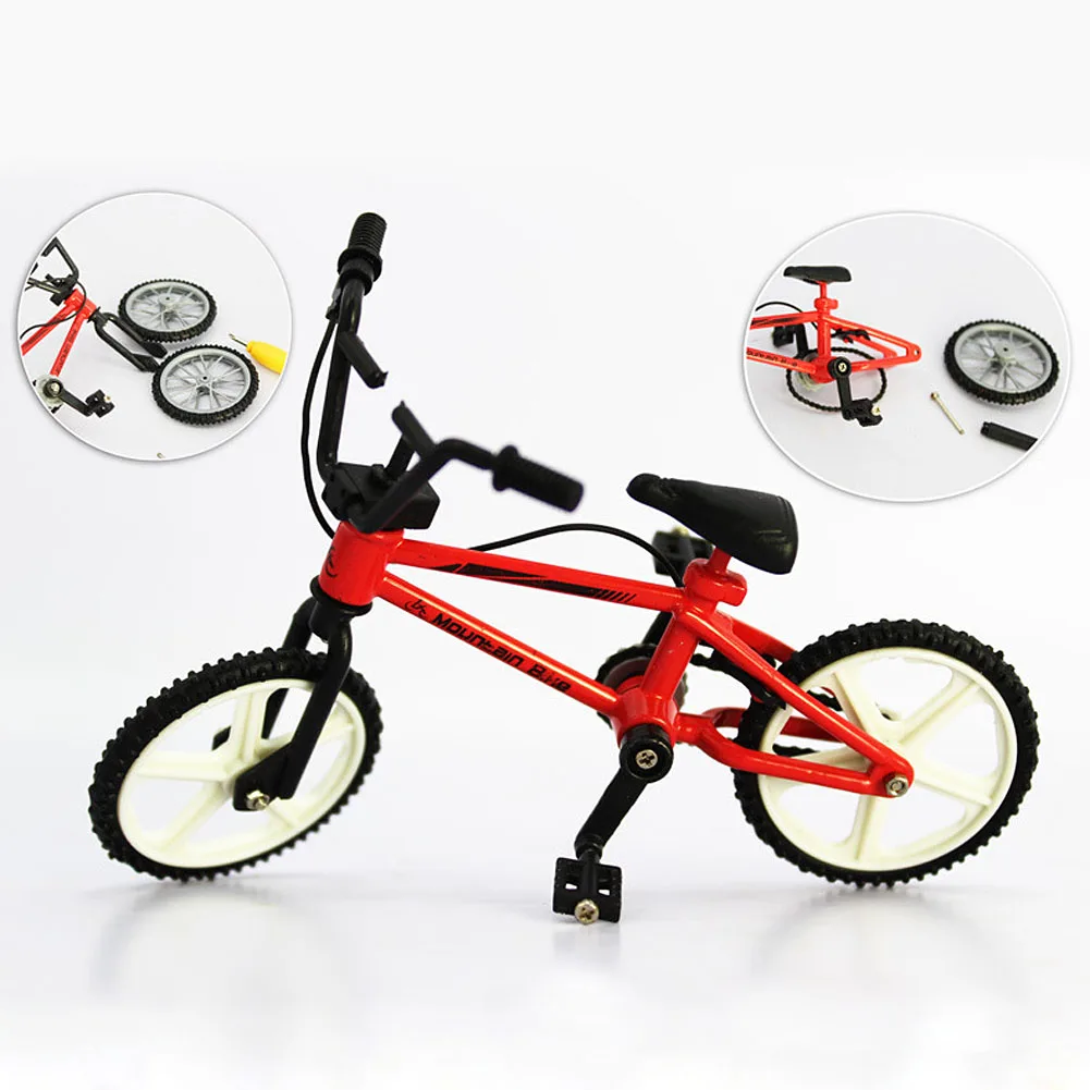 Сплав Мини Палец игрушечные велосипеды bmx ручной горный велосипед модель с запасными шинами инструменты велосипед дети игрушка случайный цвет