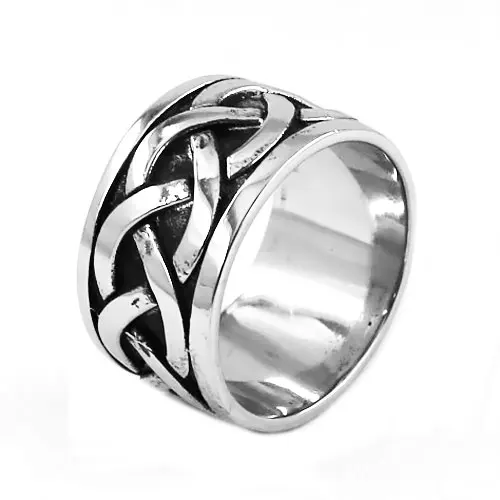 Melody Bague Rectangulaire Punk en Acier Inoxydable G/éom/étrique Titane Acier Anti-Allergie Simple Bague Homme Dor/é Taille : 10