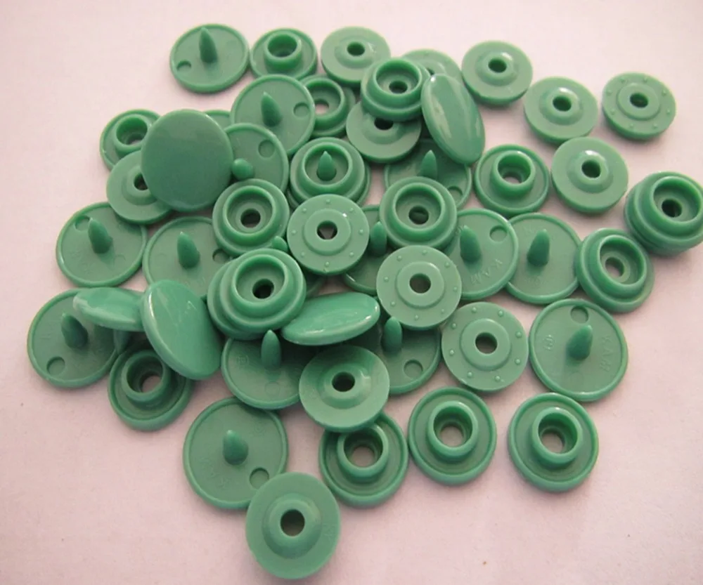 

Free shipping 20 sets T3(10.7mm) KAM B29 Jade Green color snap button for sewing baby color plastic fastener snap button