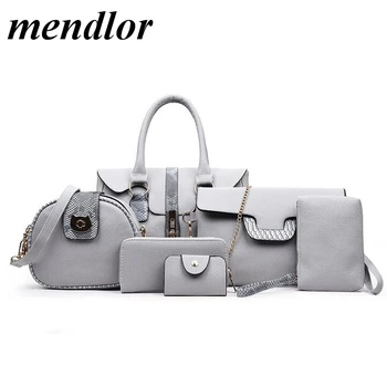 

Female Bags Set Fashion Designed Handbag High Quality Pu Leather Shoulder Bag Crossbody Bags Large Capacity Sac 6 Pcs/Set H038