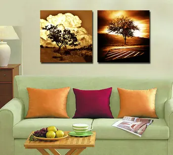 

2 pcs retro Explosion fire Giclee Art Reproductions Photos Canvas Home Decoration living room modular Canvas Wall Print cuadros