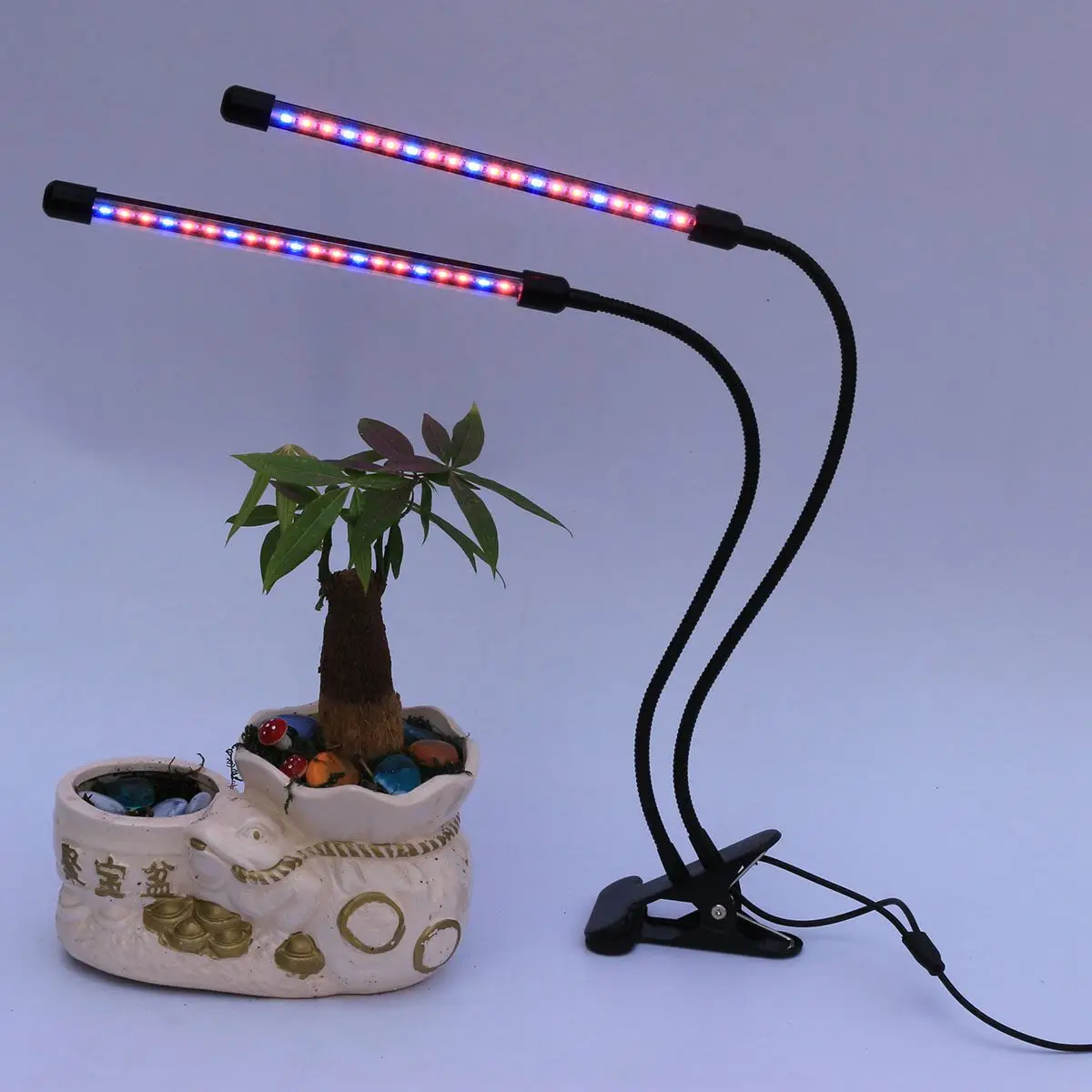 2018 обновленная 18 W Dual Head синхронизации светодиодный растет светильник 40 светодиодный фишки с красный/синий спектр для комнатных растений