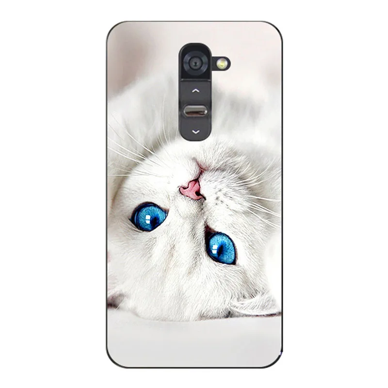 For LG G2 Cases Printing flower cats tiger silicone Phone Bag Case For LG Optimus G2 G 2 D802 D805 D801 Cover Stand Card Holder - Цвет: ZX19