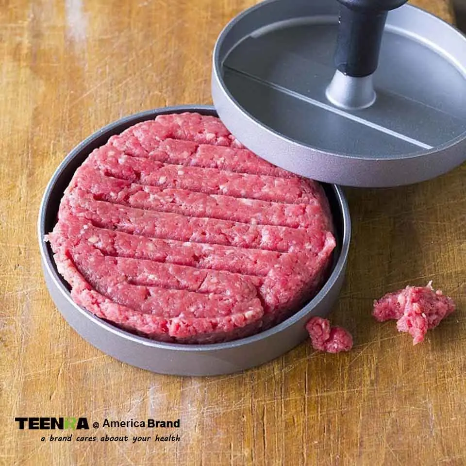 TEENRA 12 см круглый бургер, пресс для гамбургера производитель сплава Форма для гамбургера форма пресс алюминий мясо говядины инструменты