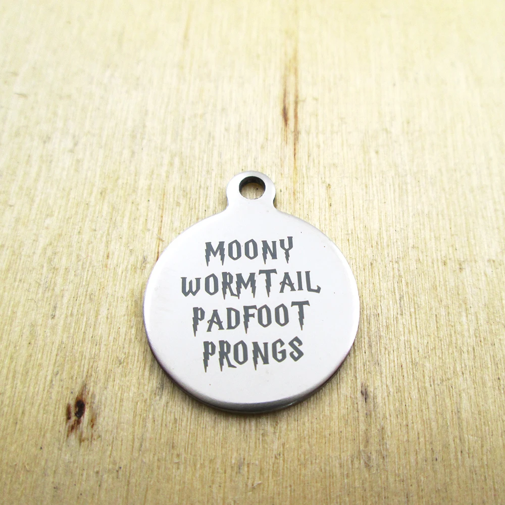 Подвески из нержавеющей стали с лазерной гравировкой 10 шт./лот moony wormtail padfoot